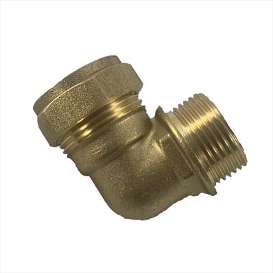 Brass Elbow Compression Fitting for Compact Control Set