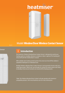 Heatmiser Edge Window/Door Sensor Manual