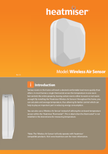 Heatmiser Edge Wireless Air Sensor Manual