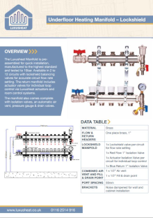 Luxusheat Lockshield Manifold