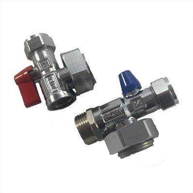 Chrome Combi Angle Valve for Single Zone Control Set