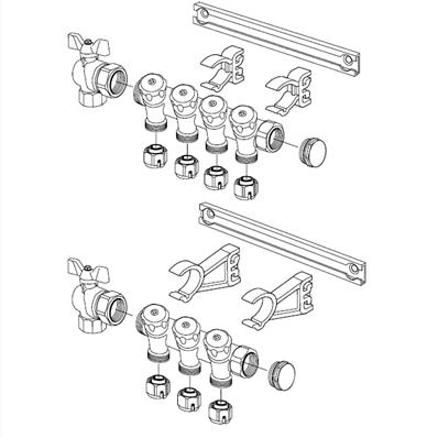 Bridging Piece for Sanitary Manifold 3/4"