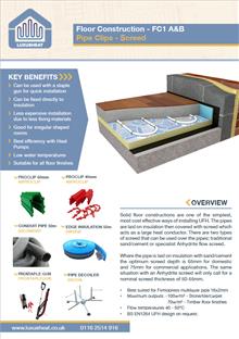 Luxusheat Pipe Clips Screed Datasheet FC1 A&B